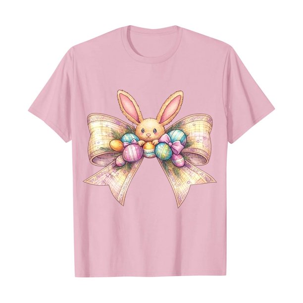 Camiseta de Cuello Redondo de Manga Corta de la Mujer, Top de Moda para Invierno Y Primavera Impresa de Navidad Casual 3/4