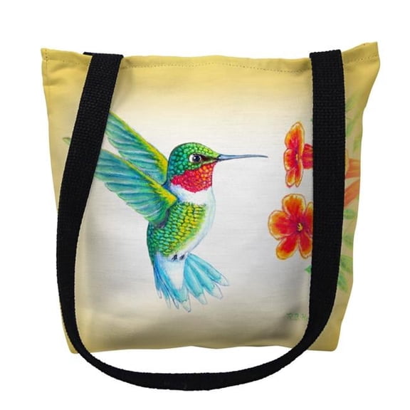 Betsydrake TY1093G 18 x 18 in. Dicks Hummingbird Tote Bag - Large