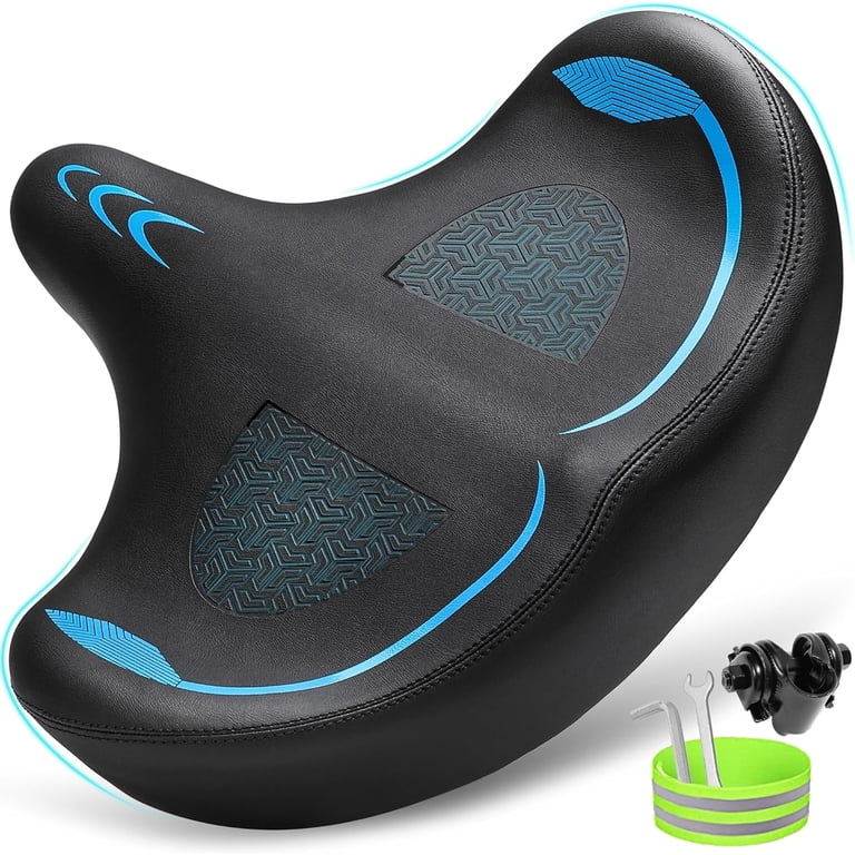 Oversized Bike Seat for Men & Women Comfort, Extra Wide Bicycle Seat Cushion, Comfortable Wing Padded, Large Replacement Bike Saddle for Peloton Bike, Stationary Exercise Bike, City Bike, Ebike - Walmart.com Oversized Bike Seat for Men & Women Comfort, Extra Wide Bicycle Seat Cushion, Comfortable Wing Padded, Large Replacement Bike Saddle for Peloton Bike, Stationary Exercise Bike, City Bike, Ebike - Walmart.com