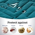 thumbnail image 4 of Recliner Cover Reversible Sofa Slipcover Furniture Protector Water Resistant 2 Inch Wide Elastic Straps Recliner Chair Cover Pets Kids Fit Sitting Width Up to 22" (Recliner, Dark Teal/Beige), 4 of 7