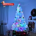 thumbnail image 4 of Ktaxon 8 FT Pre-lit Christmas Tree, Xmas Tree Hinged Branches with 500 RGB Lights and 1500 Branch Tips APP Controlled, for Holiday Party Store Office Home, White, 4 of 8