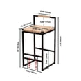 thumbnail image 5 of Set of 2 Water Hyacinth Woven Bar Stools with Back Support Counter Height Dining Chairs for Kitchen, Home, Office (Water Hyacinth with Back), 5 of 5