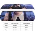 thumbnail image 5 of Wednesday Addams Housse de Couette - Ensemble de Literie en Microfibre avec Fermeture Éclair, Wednesday Addams Housse de Couette avec Taie d'Oreiller Simple, 5 of 5
