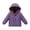Purple, variant on Toddler Kids Boys Winter Coat Girls Down Jacket Hooded Fleece Outwear Padded Puffer Jacket With Pockets 2-12T