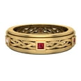 thumbnail image 4 of Wedding Bands for Men 7 MM Princess Cut Ruby 14K Gold 0.60 CTW, 4 of 5