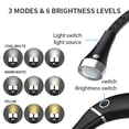 thumbnail image 1 of Bookmark light,Neck Led Crochet Usb Reable Led 3 Modes Neck Book 3 Modes Neck Hand-free Neck L-ed Crochet Syoo Neck U-sb L-ed Jinmie Neck L-ed Crochet U-sb L-ed Book, 1 of 5