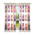 thumbnail image 6 of Yayeee Window Curtains Light Filtering 63"x42" Grommet Panel Pair Home Living Room Decor, Jam Jars, 6 of 7