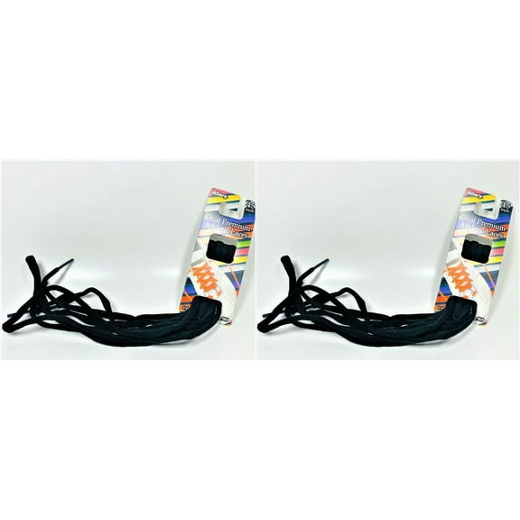 LOT OF 2 Allary Oval Premium Athletic Laces, 45 in. BLACK