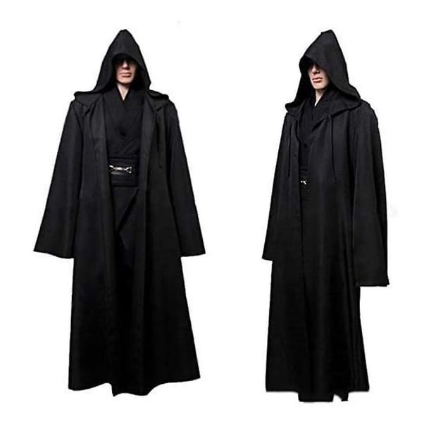 Capa De Vampiro Negra Con Capucha Para Niños Y Adultos | Incluye 20 Tatuajes De Cicatrices | Disfraz Halloween Y Cosplay