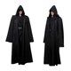 thumbnail image 2 of Capa con capucha medieval de Halloween para adultos, capa larga de vampiro de la muerte, disfraz de diablo, poncho, túnica de hechicero, disfraz de mago, disfraz de cosplay gótico para carnaval, 2 of 5