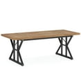 thumbnail image 6 of Resenkos End Table,Dining Table, Living Room Table,Wood Dining Table, Farmhouse 70.8" Kitchen Table for 6 People,Walnut & Black, 6 of 8