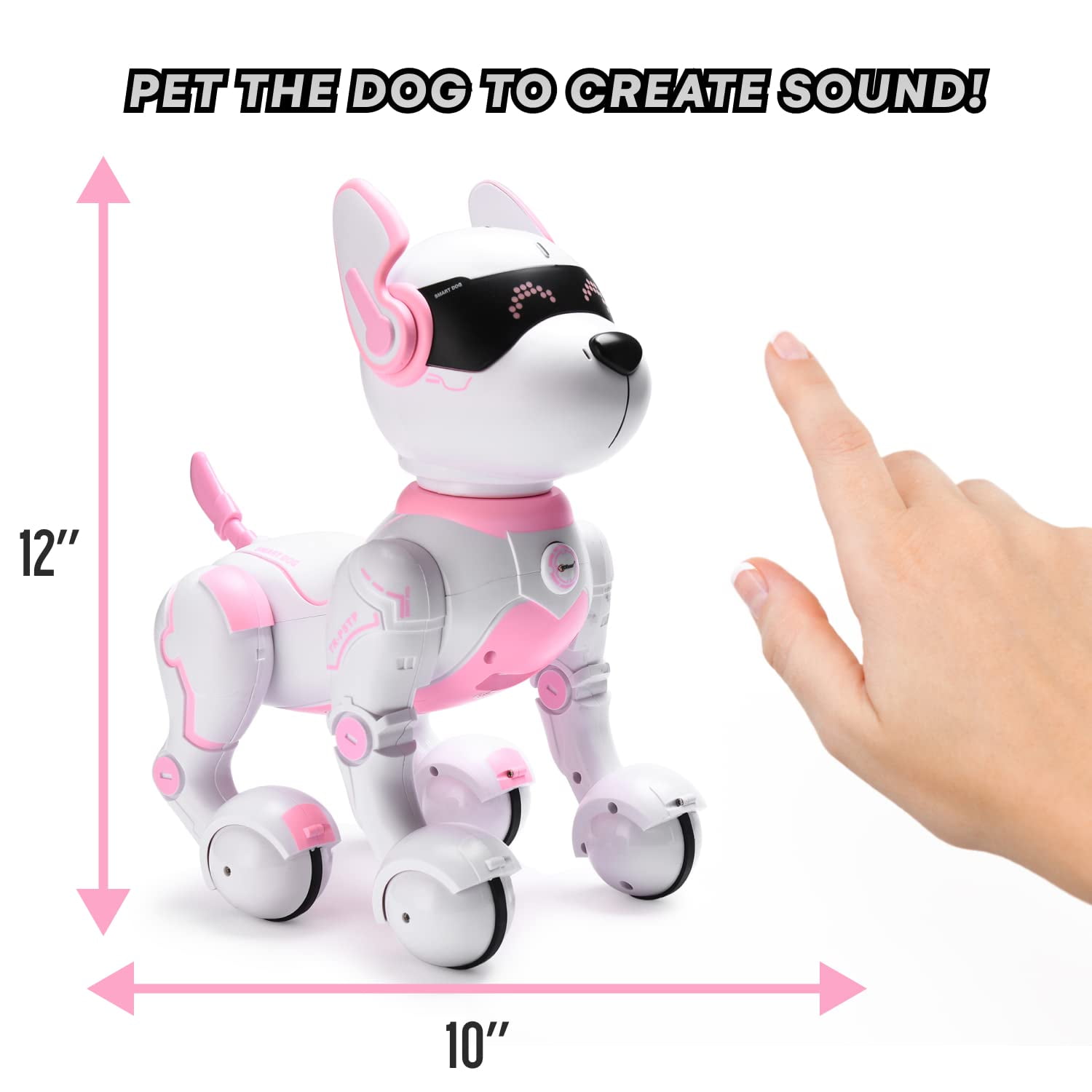 STEMTRON Programmable Interactive & Smart Dancing Remote Control Robot Dog Toy(Pink)