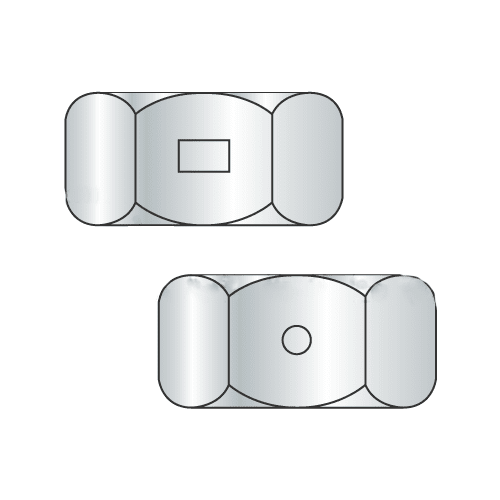 9/16-12 Two Way Reversible Hex Locknuts / Steel / Zinc (Quantity: 200 pcs)