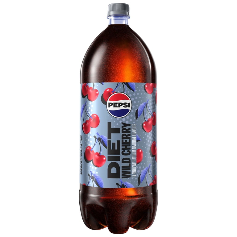 Diet Pepsi Wild Cherry Flavor Soda Pop, 2 Liter Bottle, Zero