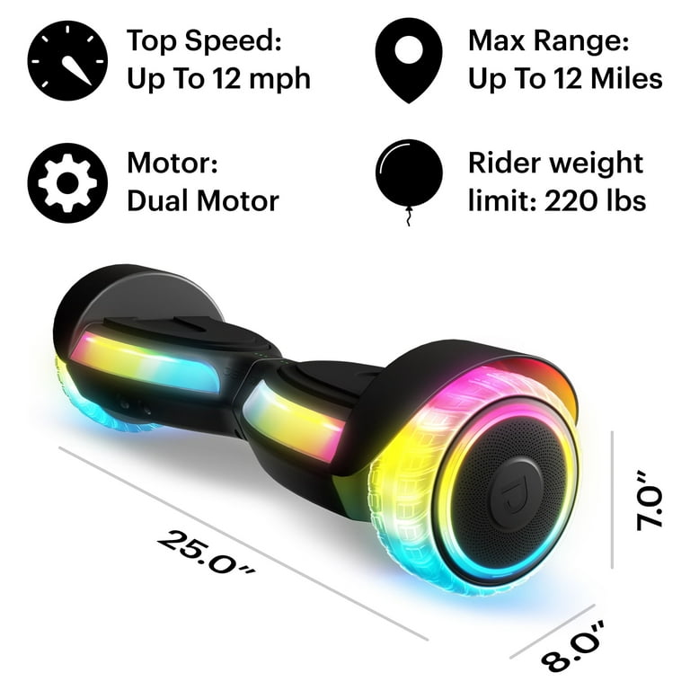 Jetson Input Extreme Terrain Bluetooth Integrated Wheel Speakers Hoverboard Black Walmart