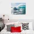 thumbnail image 5 of Orinice  Beach Canvas Wall Art Print: Shoreline Guard &amp; Surfboard Picture Graphic Art Painting for Wall Decor   20x16in, 5 of 6