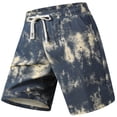 thumbnail image 2 of Tie Dye Shorts for Men 2026 Summer Casual Elastic Waist Straight Leg Relaxed Fit Beach Shorts with Pockets, 2 of 8