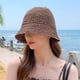 thumbnail image 2 of Sombrero de paja para el sol, sombrero de pescador tejido, sombrero de playa, gorra plegable, gorras de verano, sombrero de pescador para mujer, 2 of 5