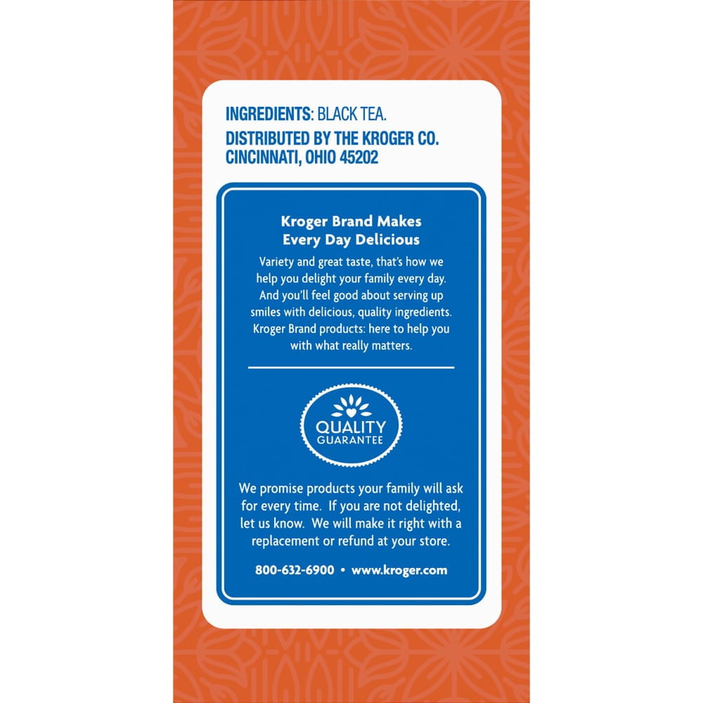 Kroger British Blend Black Tea Bags 80 ct - 5 Pack
