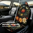 thumbnail image 4 of Yuyamidu Cute Ladybug Car Seat Covers Set of 2 Waterproof Front Seat Covers Flowers Front Seat Cover Universal Fit for Auto Truck Van SUV, 4 of 7