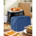 thumbnail image 4 of Navy Blue Small Toaster Cover 2 Slice, Kitchen Appliance Covers, Vintage Country Monochrome Farmhouse Toaster Oven Cover with Loop, Bread Machine Cover Polyester Dust Cover Protection, 4 of 4