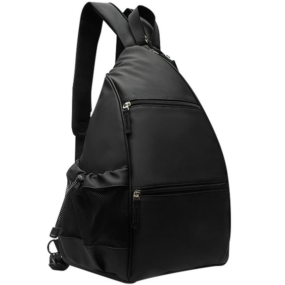 Ogetok Racket Backpack Black Tennis Sports Bag with Large Capacity Multiple Pockets Adjustable Detachable Strap for Badminton and Daily Commute