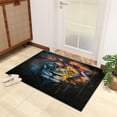 thumbnail image 4 of Lion Rugs for Living Room - 4x5 Rug - Lion Rug - Graffiti Wild Animal Area Rug - Boys Men Lion Head Rugs - Wildlife Black Carpet, 4 of 7