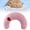 Pink, variant on Cat Calming Pillow, Soft Dog Bed Pillows for Indoor Pets, Pet Neck Pillow for Small Dogs and Cats, Soft Fluffy Pet Calming Toy Half Donut Cuddler