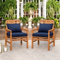 FKS LIFE Outdoor Patio Chair Cushions Set 24"x24" Waterproof Fade Resistant Deep Seat for Chairs and Sofas(2 Set)