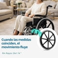 thumbnail image 2 of Llanta 24” para Silla de Ruedas Rin Mag con Balero Neumática, 2 of 12