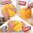 thumbnail image 4 of 1pcs Cheese Squishies Stress Relief Soft Novelty Toy, Cheese Squishy Stress Ball Toys, Soft Squeeze Toy, Easter Gift for Friends 3.9", 4 of 9