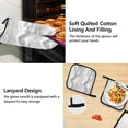 thumbnail image 4 of Watercolor Mountain Ridge 5 Pcs Kitchen Set Heat Resistant Oven Mitts and Non-Slip Pot Holders with Adjustable Cooking Apron, 4 of 6