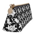 thumbnail image 3 of Goofa Lilies Flowers Pattern Pencil Case Portable Stylish Triangle Pencil Pouch with Zipper Leather Cosmetic Pouch Bag Makeup Cosmetic Pencil Pouch, 3 of 9