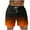 Orange, variant on Yteetum Shorts For Men Swim Trunks Beach Shorts with Pockets Mens Summer Casual Gradient Printed Elastic Waist Drawstring Imitation Cotton Linen Shorts Quickly Dry Comfortable Lightweight Short Pants