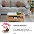 thumbnail image 4 of Naiovety Orquídeas artificiales, flores falsas, plantas en maceta, juego de bonsái, ramo de flores de imitación vivo para boda, cocina, Hotel Decoración Rosa, 4 of 6