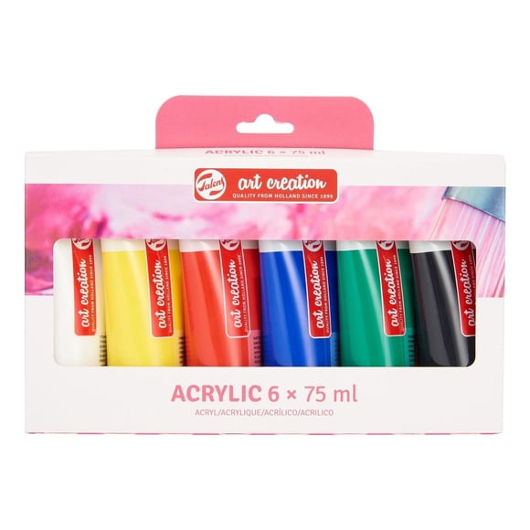 Pintura Acrílica Art Creation 6Pz 75Ml Colores