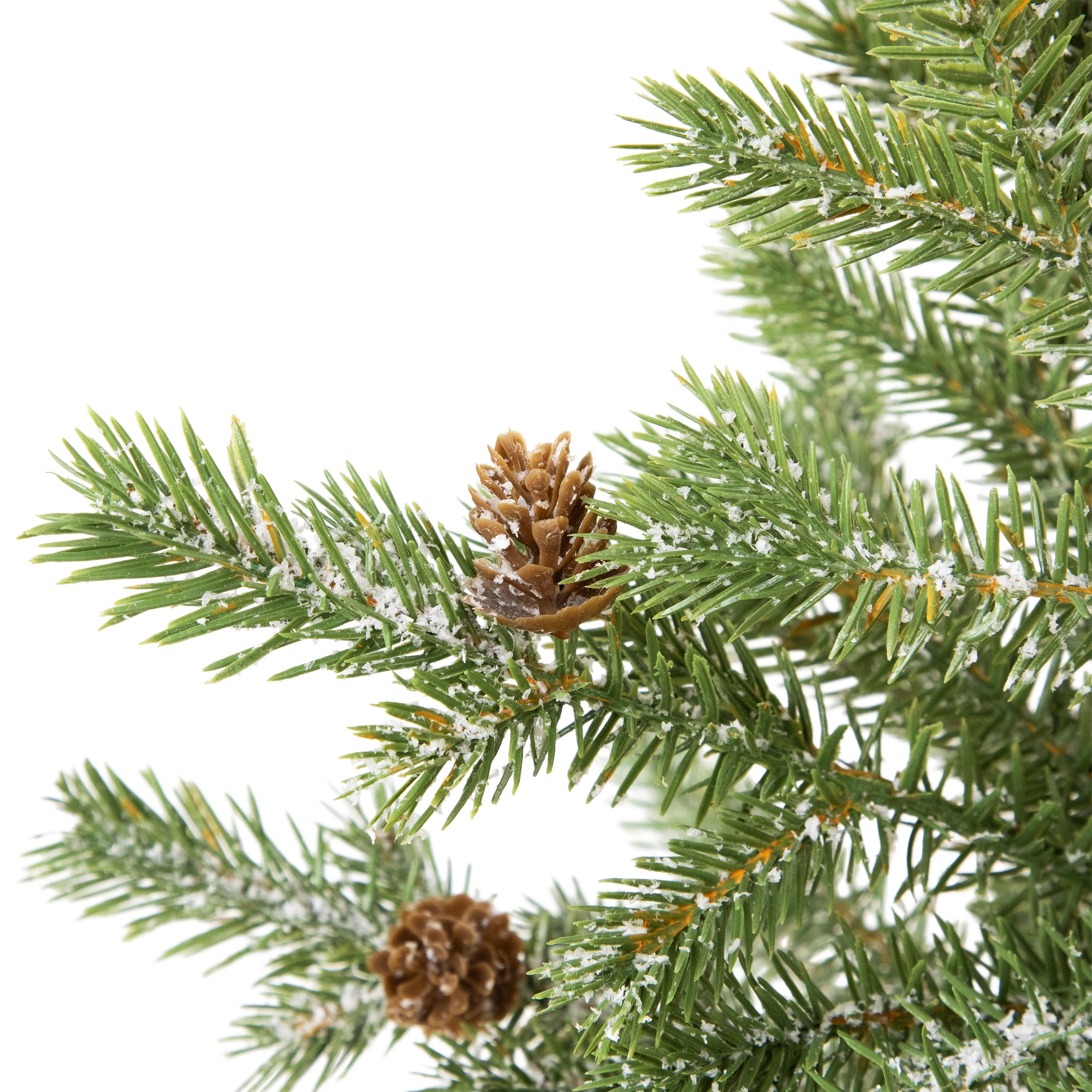 Northlight Lightly Flocked Pine Potted Artificial Christmas Tree with Pinecones - 22" - Unlit