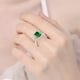 thumbnail image 5 of Anillo de turmalina verde con incrustaciones de oro rosa y piedras preciosas de colores. Anillo abierto ajustable para el dedo índice femenino., 5 of 8
