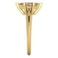 thumbnail image 3 of 1 ct Marquise Cut Yellow Moissanite Solitaire 14K Yellow Gold Womens Engagement Ring, 3 of 6