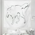 thumbnail image 1 of Golden Retriever Tapestry, Sketch Art Outline of a Dog Thoroughbred Furry Canine Pet Animal, Fabric Wall Hanging Decor for Bedroom Living Room Dorm, 5 Sizes, Black and White, by Ambesonne, 1 of 1