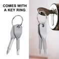 thumbnail image 1 of Domqga Outdoor Screwdriver, Pocket Screwdriver, 2 PCS Outdoor Stainless Steel Portable Screwdriver Set Tool with Key Ring, 1 of 7