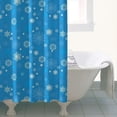 thumbnail image 4 of Blue Christmas Snowflake Pattern Shower Curtain 36"x72" ,Bathroom Decorative Shower Curtains Set with 12 Hooks,Modern Waterproof Washable Shower Curtain, 4 of 6