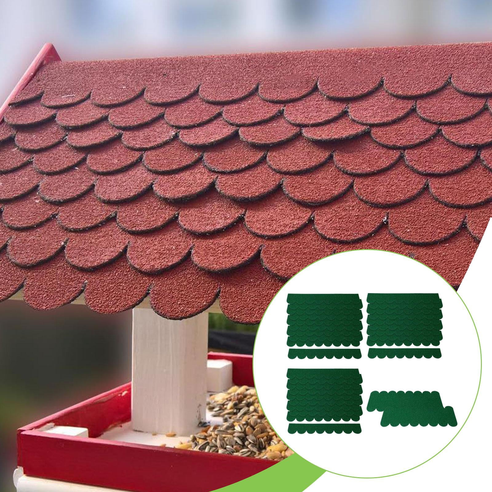 FVDPWYE Felt Cloth Sheets Craft Felt Handmade Felt Fabric Dollhouse Wooden Roof Shingles Green