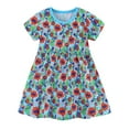 thumbnail image 1 of Toddler Girls' Dresses Short Sleeve Prints Princess Dance Party Dress Robe Fille Size 2-3T, 1 of 6