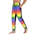 thumbnail image 3 of Kdxio Colorful Tie Dye Pattern Joggers,Sweatpants for Men with Pockets-Small, 3 of 5