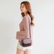 thumbnail image 4 of Bolso de hombro para mujer Retro PU Shell Messenger bolsos de múltiples capas púrpura 2 piezas, 4 of 5