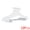 White, variant on Unique Bargains Non-Slip Flocked Hangers with Pinch Clips 10 Packs Beige