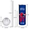 thumbnail image 6 of 20oz Football Buffalo Stainless Steel Tumbler with Lid and Straw for Football Fans Gifts Football Skinny Travel Mug Tumbler Cup for Men Women Keeps Drinks Cold & Hot, 6 of 6