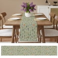 thumbnail image 6 of Sage Green Wildflowers Short Table Runner 36 Inches Long,Farmhouse Herbs Floral Summer Cotton Linen Table Runners Dresser Scarves,Fabric Tabletop Scarf Furniture Cover for Home Dinner Party 13"x36", 6 of 9