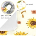 thumbnail image 2 of SKYSONIC Absorbent Dish Drying Mat Sunflowers With Leaf Kitchen Counter Mat Protector,Reversible,Extra Large 24 x 18 Inches, 2 of 7